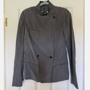 Isabel Marant Etoile Casual Jacket Grey Wrap Blazer Size Medium